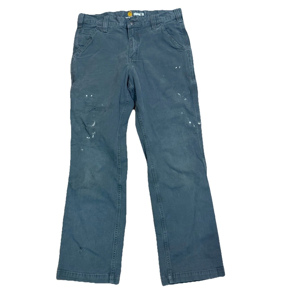Carhartt Relaxed Fit Work Pants Gray 102291-039 Cell Phone Pocket Men's 32x30